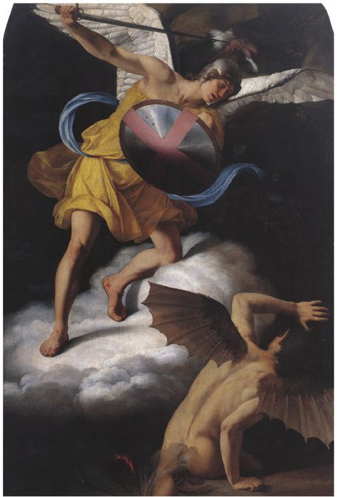 Orazio Gentileschi, Michael Archangel, Artemisia Gentileschi, The Fallen Angel, Italian Baroque, Dramatic Style, Christian Traditions, Baroque Art, San Michele