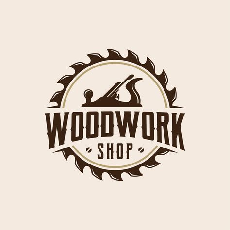 Woodwork Logo, Logo Tim, Woodwork Shop, Label Ideas, Handmade Logo, Wood Logo, Woodworking Logo, Woodworking Clamps, Wood Works