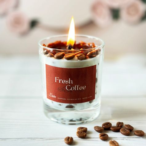 Coffee Beans Candle Soy Wax Candle Gift Handmade Candle Coffee Candle Unique Gift for Her Home Decor Candle for Coffee Lover Coffee Bean Candle, Candle Unique, Need More Coffee, Dessert Candles, Candle Care, Handmade Soy Candle, Coffee Candle, Handmade Candle, Diy Upcycle