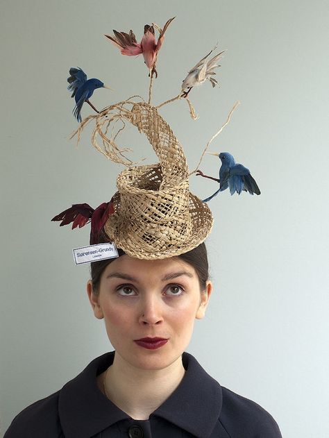 love this whimsical birds hat inspired by the cinderella story. how fun would it be to make this? Whimsical Birds, Mad Hat, Crazy Hat Day, Cinderella Story, Easter Hats, Hat Day, Crazy Hats, Kentucky Derby Hats, Hat Ideas