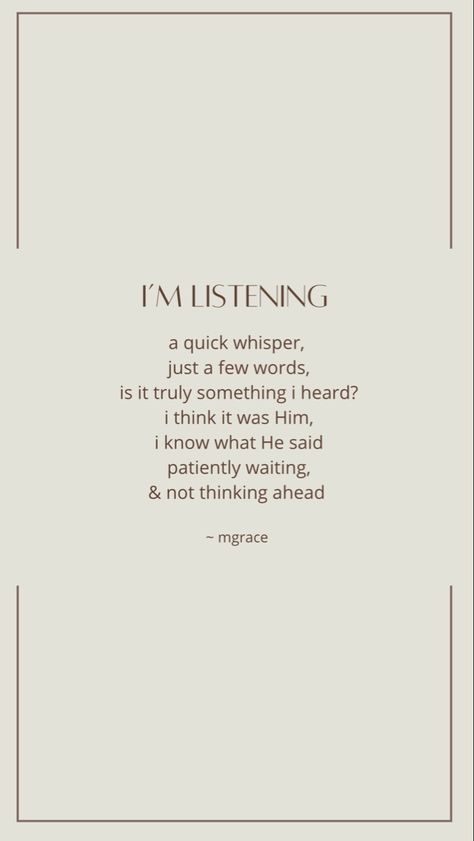 what it feel like to hear God’s voice !! The Voice Of God, Christian Poems, Voice Of God, Christian Stuff, The Way Home, Things To Think About, Feel Like, The Voice, Feelings