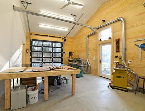 Garage Workshop Ideas, Porches Ideas, Garage Woodshop, Black White Rooms, Garage Workshop Layout, Mens Room Decor, Cabin Porch, Roof Ideas, Workshop Layout