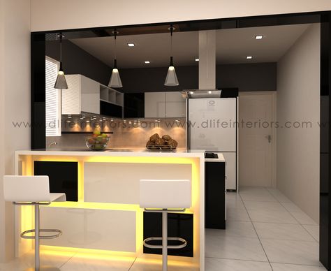 Open Kitchen Breakfast Counter, Breakfast Unit Kitchen, Kitchen Serving Counter, Breakfast Counter In Kitchen Modern, Kitchen Service Counter, Breakfast Counter Design, Breakfast Counter In Kitchen, Parallel Kitchen Design Modern, Breakfast Counter Ideas