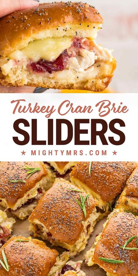 Turkey Cran Brie Cheese Sliders Ham And Cranberry Hawaiian Roll Sliders, Turkey Brie Sliders, Turkey Hors D’oeuvres, Turkey And Brie Sliders, Holiday Foods Thanksgiving, Turkey Cranberry Brie Sliders, Hawaiian Roll Sliders Thanksgiving, Turkey Brie Cranberry Sliders, Honey Turkey Thanksgiving