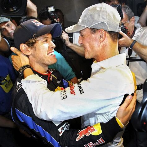 Vettel And Schumacher, Seb Vettel, Forza Ferrari, Champions Of The World, Formula Uno, Sebastian Vettel, Michael Schumacher, Racing Driver, Star Pictures