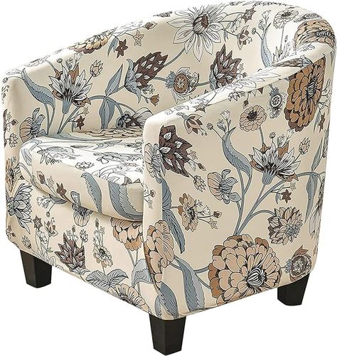 Amazon.com: MIFXIN Tub Chair Slipcover 2-Piece Stretch Club Chair Cover with Cushion Cover Spandex Round Barrel Chair Couch Armchair Furniture Protector for Living Room Hotel (Pattern-07) : Home & Kitchen Chair Couch, Chair Slipcover, Armchair Slipcover, Armchair Furniture, Furniture Protectors, Club Chair, Barrel Chair, Slipcovers For Chairs, Chair Cover