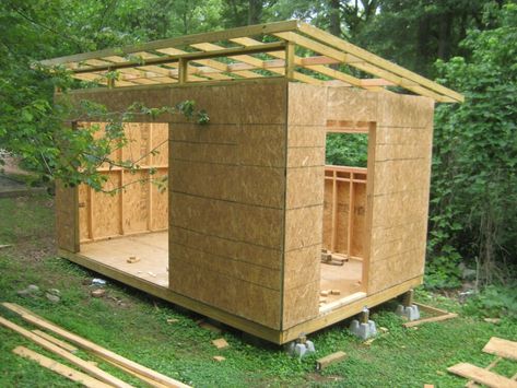 Shed Design Plans, Garden Shed Diy, Shed Landscaping, Modern Shed, Lean To Shed, Simple Shed, Shed Building Plans, Small Sheds, Diy Shed Plans