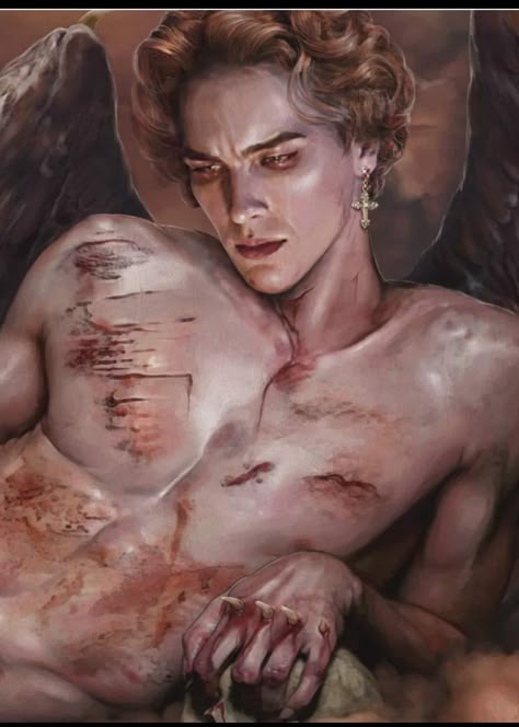 Samael Angel, Supernatural Lucifer, Fern Art, Cody Fern, The Fallen Angel, Rennaissance Art, Angel Aesthetic, Celestial Art, The Secret History