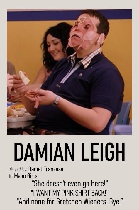 damian leigh mean girls minimalist polaroid picture Damian Mean Girls Icon, Mean Girls Janis And Damian, Damian Leigh, Mean Girls Damien, Estp Characters, Damian Mean Girls, Mean Girls Janis, Mean Girl 3, Mean Girls Costume