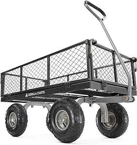 Gorilla Cart, Yard Wagon, Heavy Duty Wagon, Camping Cart, Metal Wagon, Pull Wagon, Garden Wagon, Beach Wagon, Utility Wagon