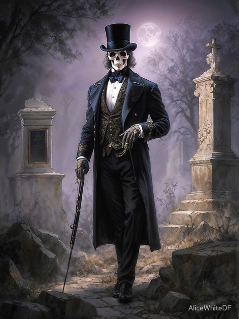 "Baron Samedi" Art Print for Sale by AliceWhiteDF Voodoo Character Art, Baron Samedi Costume, Voodoo Baron Samedi, Voodoo Woman Art, Voodoo Fantasy Art, Baron Samedi Veve, Witchcraft Meaning, Magick Crafts, Baron Samedi