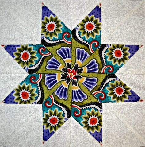 Curlicue Creations: Stack and Whack Star Block and a Half Quilting Hacks, Kaleidoscope Quilts, Appliqué Patterns, Quilt Patch, Millefiori Quilts, One Block Wonder, Kaleidoscope Quilt, Too Tired, Star Quilt Patterns