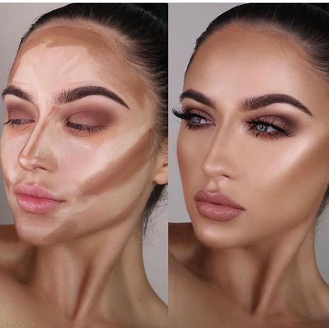 easy step by step guide on contouring and highlighting Contour Sticks, Cream Contour Stick, Easy Contouring, Makeup Korea, Contouring Makeup, Sosua, Make Up Inspiration, Contour Stick, Smink Inspiration