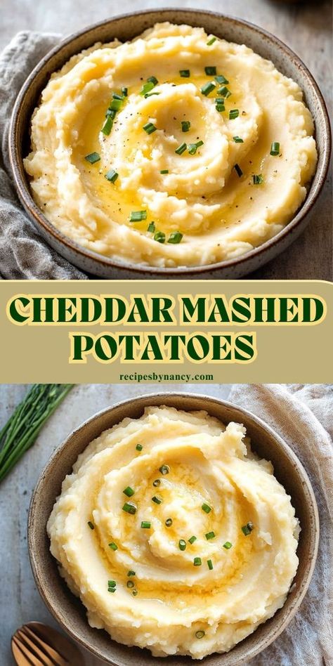 Elevate your meal with these Cheddar Mashed Potatoes. Creamy, buttery potatoes are blended with sharp cheddar cheese, creating a flavorful side dish that's perfect for any occasion. Pair it with your favorite main course for a complete meal. #CheddarMashedPotatoes #SideDish #ComfortFood #CheesyPotatoes #DinnerSides #HomemadeGoodness #FamilyMeals #PotatoLovers #EasyRecipes #recipesbynancy Easy Finger Foods For Party, Mashed Potatoes Creamy, Finger Foods For Party, Cheddar Mashed Potatoes, Buttery Potatoes, Food Bites, Quick Appetizer, Easy Finger Foods, Finger Foods Easy