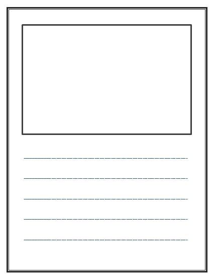 Writing Story Template, Draw And Write Template, Writing Lines Template, Story Writing Template, Blank Writing Paper, Kindergarten Journals, Line Template, Kindergarten Writing Paper, Free Writing Paper