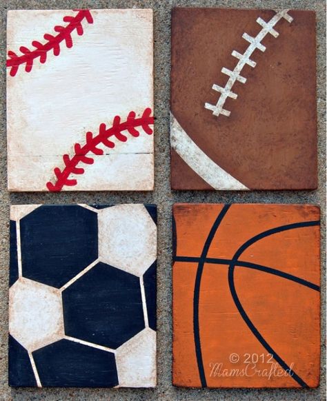 Sports painting Weathered Wood Wall, Sports Bedroom, Sports Painting, Painting Parties, Boy Room Ideas, Sport Canvas, Boys Room Ideas, Boy Rooms, Boys Bedroom Ideas