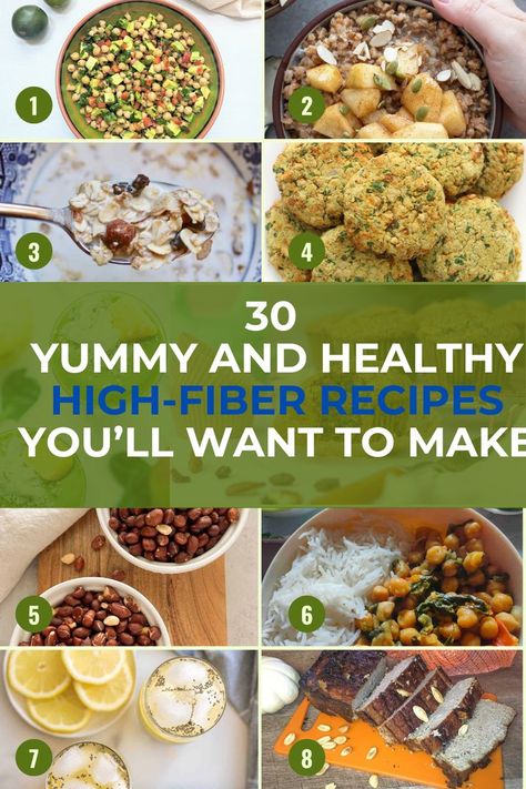 These high-fiber recipes make great high-fiber meals for healthy dinners. These budget-friendly meals make easy dinner recipes. High Fiber Dinner Recipes Healthy, Carb Free Dinners, High Fiber Dinner, Fiber Meals, High In Fiber, Carb Free, High Fiber Foods, Fiber Foods, Healthy Dinners