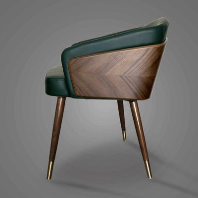 Nordic Style Solid Wood Metal Leg Armchair Modern Luxury Fabric (leather) Bar Cafe Family Dining Chair - Dining Chairs - AliExpress Man Home Decor, Nordic Chair, Simple Dining Chairs, Leather Dining Chairs Modern, Modern Club Chair, Luxury Dining Chair, Green Dining Chairs, Solid Wood Chairs, Wooden Armchair