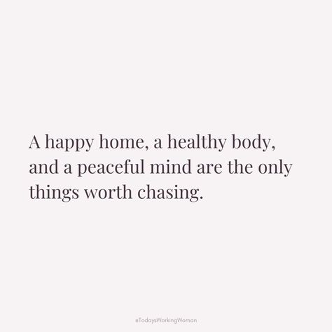 Balancing a happy home, a healthy body, and a peaceful mind is key to living an enriching life. Focus on these priorities for true fulfillment and happiness.  #motivation #mindset #confidence #successful #womenempowerment Happy Mind Happy Life Quote, Peaceful Home Quotes, Fit Body Quotes, Internal Happiness, Happy Home Quotes, Balance Is Key, Daily Mindfulness, Happiness Motivation, Happy Mind Happy Life