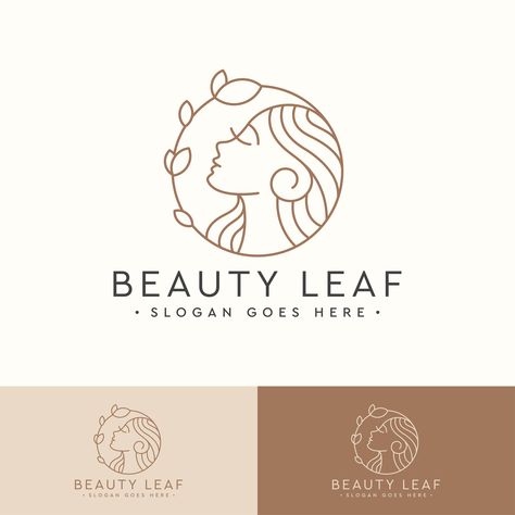 Organic Beauty Logo, Beauty Logo Design Ideas, Woman Face Logo, Portrait Logo Design, Brows Logo, Queen Logo, Feminine Logo Design, Brand Colour Schemes, Women Logo