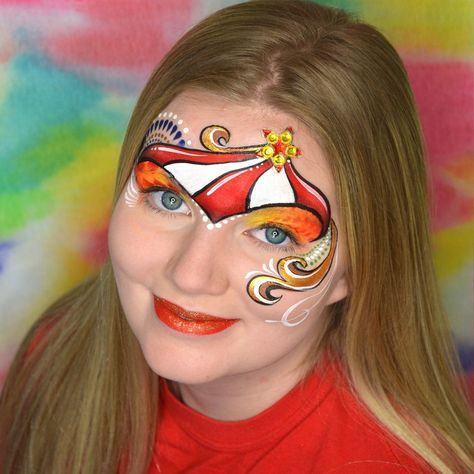 Carnival Face Painting Ideas, Circus Face Paint, Basic Face Painting, Face Painting Themes, Circus Diy, Face Painting Images, Thema Circus, Face Paint Ideas, Kids Painting Party