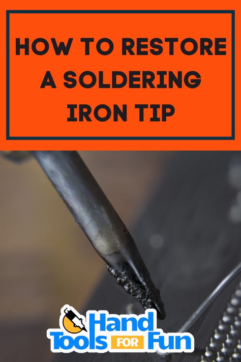 This is how to restore a soldering iron tip. You might need to use a soldering iron for lots of different projects, and of course, the most important part of a soldering iron is the tip. If you know how to use a soldering iron and you want to learn more about repairing its parts, take a look at this post by Hand Tools For Fun now. #solderingirontip #solderingironrestoration #restoringasolderingirontip How To Solder, Soldering Irons, Iron Holder, Soldering Iron, Soldering, Woodworking Tools, Hand Tools, Being Used, Tools