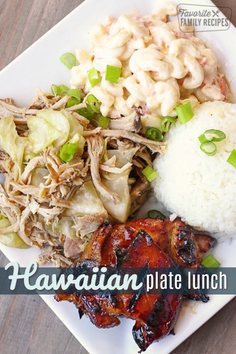 Hawaiian Plate Lunch, Lunch At Home, Hawaiian Dishes, Plate Lunch, Hearty Casseroles, Cooking Homemade, Hawaiian Food, Lunch Box Recipes, Homemade Soup