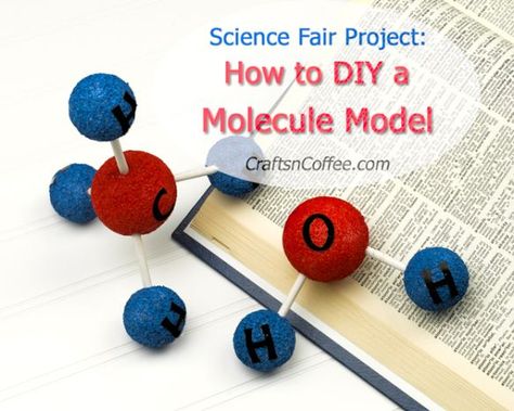 For science people learn and understand it in different ways.  The best way to cater to everyone's learning habits, the instructor can try to make a diagram or a physical creation of the lesson to portray in physical terms exactly what is trying to be said.  For example this model of the water molecule helps everyone to physically see what is going on instead of lecturing or looking at a 2D model. Atoms And Molecules For Kids, Neuron Diagram, Model For School Project, Ideas For Science Fair, Molecule Model, Science Project Models, Chemistry Project, Project Science, Elementary Science Classroom