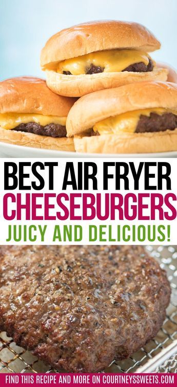 Airfryer Hamburger Recipes, Ground Beef Burgers Air Fryer, Hamburgers In Airfryer, Air Fryer Recipes With Hamburger Meat, Bisquick Air Fryer Recipes, Frozen Burger Recipes, Air Fryer Slider Burgers, Air Fried Burgers, Air Fryer Burgers Fresh