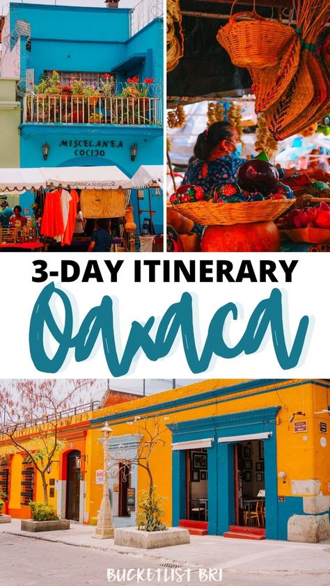 How many days do you need in Oaxaca? Three days is an ideal amount of time to discover Oaxaca City. Here is the best 3-day itinerary to visit Oaxaca on and off the beaten path, including street food, markets, Hierve El Agua, historic sites, and MORE! Oaxaca Itinerary, Oaxaca Mexico Travel, Oaxaca City Mexico, Mexico Itinerary, 3 Days Trip, Thanksgiving Travel, Mexican Beaches, Oaxaca City, I'm Leaving