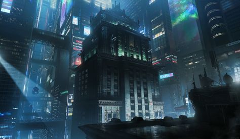 ArtStation - Dystopian near future, Cristian Alberto Vasquez Distopia Art, Cyberpunk Wallpaper, Cyberpunk Cityscape, Art Deco City, Dystopian Aesthetic, Art Cyberpunk, Apocalypse Aesthetic, Dystopian Future, Cyberpunk City