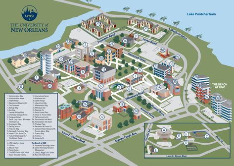 Isometric Map, Lake Pontchartrain, Architecture Drawing Plan, Campus Map, Rice University, Lake Shore Drive, Creative Hub, College Campus, Wait For It