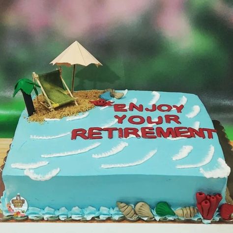 Retirement Cake Ideas, Retirement Cake Decorations, Cruise Theme Parties, Cruise Theme, Last Day At Work, Retirement Cake, Birthday Sheet Cakes, Cake Decorating Icing, Easy Designs