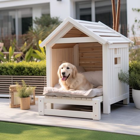 Dog Home Ideas, Outside Dog Houses, Small Dog House, Indoor Dog House, Dog House Diy, Dog Tricks, Dog Home, Indoor Dog, Pet House