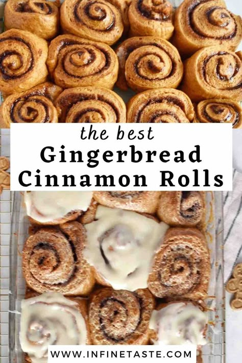 Cinnamon Roll Flavor Ideas, Gingerbread Cinnamon Rolls, Roll Dough Recipe, Cinnamon Roll Recipes, Gingerbread Dough, Sweet Roll Recipe, Cinnamon Rolls Homemade, Roll Recipes, Cinnamon Rolls Recipe