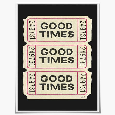 PRICES MAY VARY. 【Trendy Wall Art Prints】 Retro Good Times Ticket Print Black White Wall Art Trendy Art Prints Retro Bar Cart Decor Preppy room decor aesthetic Poster . 【Retro Good Times Ticket Poster Size】12x16 In, 16x24 In 24x36 In，Unframed,You can choose canvas unframed, wooden frame mounting, or black frame mounting with advanced modern decoration. 【Preppy Room Decor Aesthetic】Girls wall decor paintings use high-quality environmentally friendly ink and high-quality canvas, and use the indust Feminist Wall Art Decor, Cool Wall Art Ideas Bedrooms, Wall Decor Guest Bedroom, 80s Wall Decor, Poster Prints For Bedroom, Eclectic Poster Prints, Above Bed Art Wall Decor, Apartment Prints Wall Art, Retro Wall Art Vintage