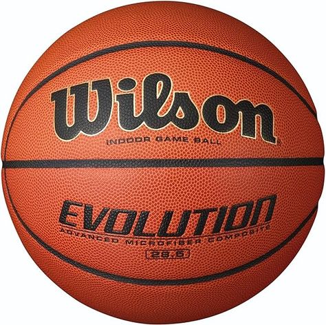 WILSON Evolution Indoor Game Basketballs - Size 5, Size 6 and Size 7 High School Games, Wilson Basketball, Wilson Sporting Goods, Custom Softball, Bola Basket, Indoor Basketball, Sport Basketball, Basketball Ball, Custom Basketball