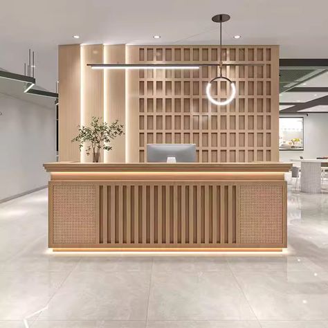 Wayfair Canada - Online Home Store for Furniture, Decor, Outdoors & More Bar Reception Desk, Bar Reception, Wood Reception Desk, Reception Desk Counter, Desk Brown, Modern Reception Desk, Reception Desk Office, Reception Desk Design, Modern Reception