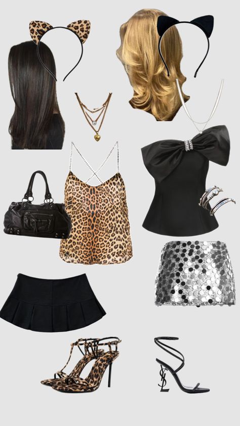 Leopard and Black Panther duo outfit Leopard And Black Panther, Panthers Outfit, Leopard Outfits, Black Panther, Halloween Outfits, Panther, Halloween, Black