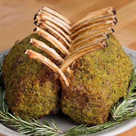 Garlic Herb Crusted Roast Rack Of Lamb Recipe by Tasty Lamb Roast Recipe, Roast Rack Of Lamb, Crusted Rack Of Lamb, Weekend Meal Prep, Roast Lamb, Lamb Recipe, Lamb Chop, Chop Recipes, Lamb Dishes