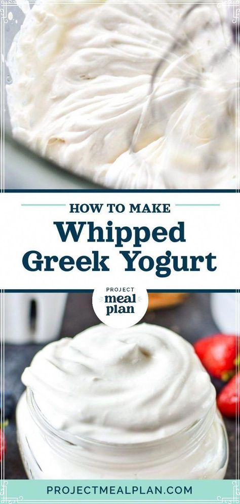 Whipped Greek Yogurt, Greek Yogurt Dessert, Whipped Yogurt, Make Greek Yogurt, Yogurt Dessert, Making Yogurt, Greek Yogurt Recipes, Just Eat, Homemade Yogurt