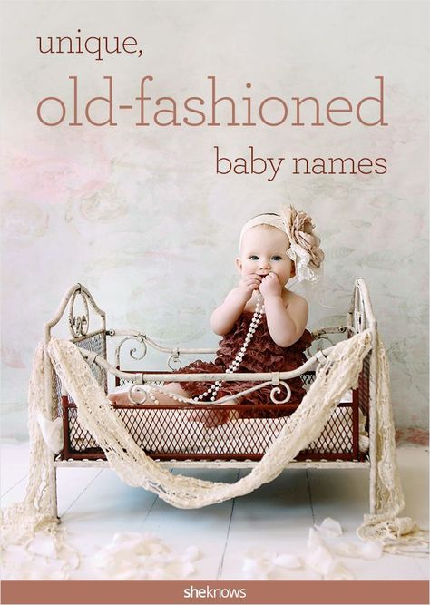 Adorable old-fashioned baby names you won't hear on the playground. #BabyNames #OldFashionedNames Vintage Girl Names, Vintage Baby Girl Names, Girls Names Vintage, Old Fashioned Names, Old Fashioned Baby Names, Vintage Baby Names, Baby Name Generator, French Baby Names