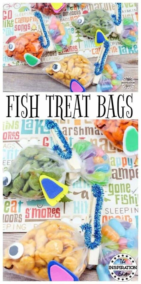 Fish Treat Bags Ocean Snacks, Inflammatory Meals, Preschool Cooking, Birthday Extravaganza, Preschool Family, Fish Snacks, Food Cookies, Toddler Stuff, Ocean Activities