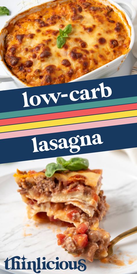 LOW CARB LASAGNA Thinlicious Diet, Thinlicious Recipes, Baked Meals, Metabolic Reset, Keto Italian, Low Sugar Diet Recipes, Low Carb Lasagna, Optavia Recipes, Keto Journey