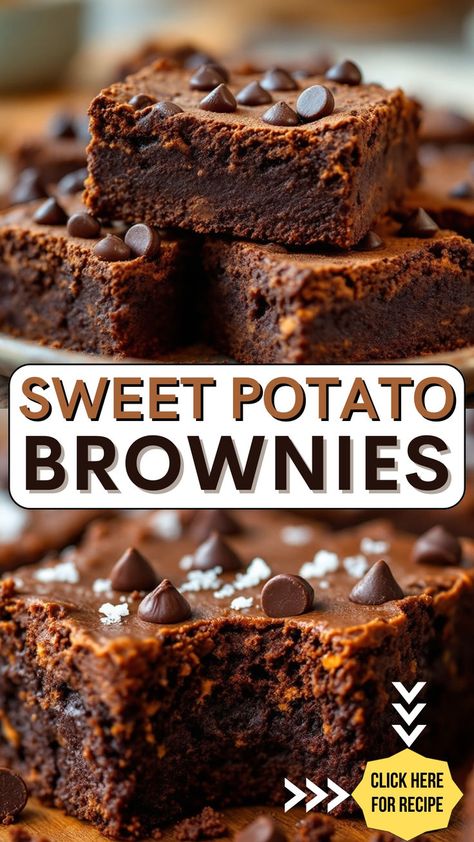 Looking for a guilt-free dessert? These Sweet Potato Brownies are rich, fudgy, and so easy to make! Made with creamy sweet potatoes, pure maple syrup, and dark chocolate, this sweet potato brownie recipe is packed with flavor and nutrients. These sweet potato chocolate brownies are a healthier twist on a classic, perfect for anyone who loves a good chocolate treat but wants something wholesome. These Sweet Potato Brownies are everything you crave in a treat! Full Recipe At Dealiciousness.net Healthy Dark Chocolate Desserts, Sweet Potato Brownie Recipe, Easy Sweet Potato Recipes, Dark Chocolate Desserts, Sweet Potato Dessert, Quick And Easy Desserts, Sweet Potato Chocolate, Potato Brownies, Healthy Dark Chocolate