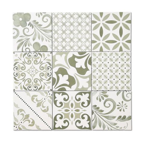 Patterned Tiles | Over 80 Designs | Porcelain Superstore - Porcelain Superstore Porcelain Superstore, Patterned Kitchen Tiles, Patchwork Tiles, Patterned Tile, Patterned Tiles, Brick Texture, Green Flooring, Moroccan Tiles, Ideas Casa