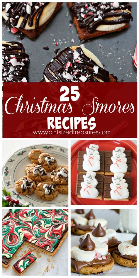 Enjoy your fave camp-fire treat with some holiday flavors! These treats make the Christmas holidays fun and festive! Enjoy this BIG list of Christmas s'mores recipes! Christmas Smores Bark, Christmas Smores Bar, Christmas Smores, Smores Christmas, Smores Recipes, Holiday Flavors, Smore Recipes, Christmas Cookie Exchange, Chocolate Pretzels