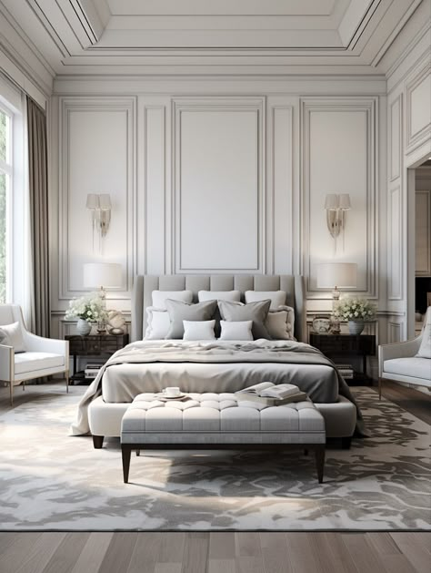 Long Bedroom Ideas, Classical Bedroom, Bedroom With Sitting Area, Classical Interior, Bedroom Seating, Luxury Bedroom Master, Classic Bedroom, Modern Bedroom Design, Dream House Interior