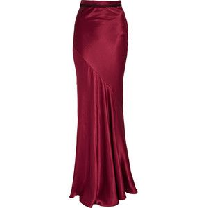 Roksanda Ilincic Bias-cut silk-satin maxi skirt Satin Long Skirt, Long Satin Skirt, Red Maxi Skirt, Projek Menjahit, Roksanda Ilincic, Scalloped Skirt, Satin Maxi Skirt, Skirts Long, Draping Fashion