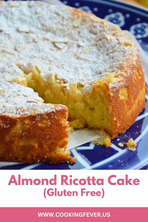 Lemon Cake Gluten Free, Ricotta Almond Cake, Almond Lemon Cake, Almond Ricotta Cake, Almond Ricotta, Patisserie Vegan, Cake Gluten Free, Ricotta Cake, Lemon Ricotta